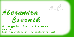 alexandra csernik business card
